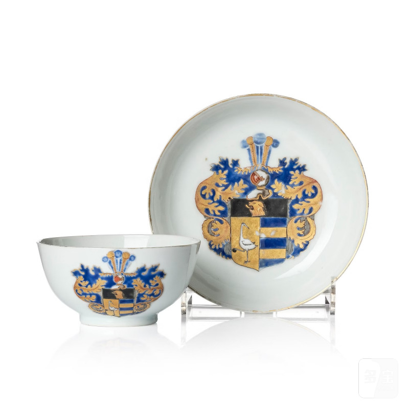An armorial cup and stand,